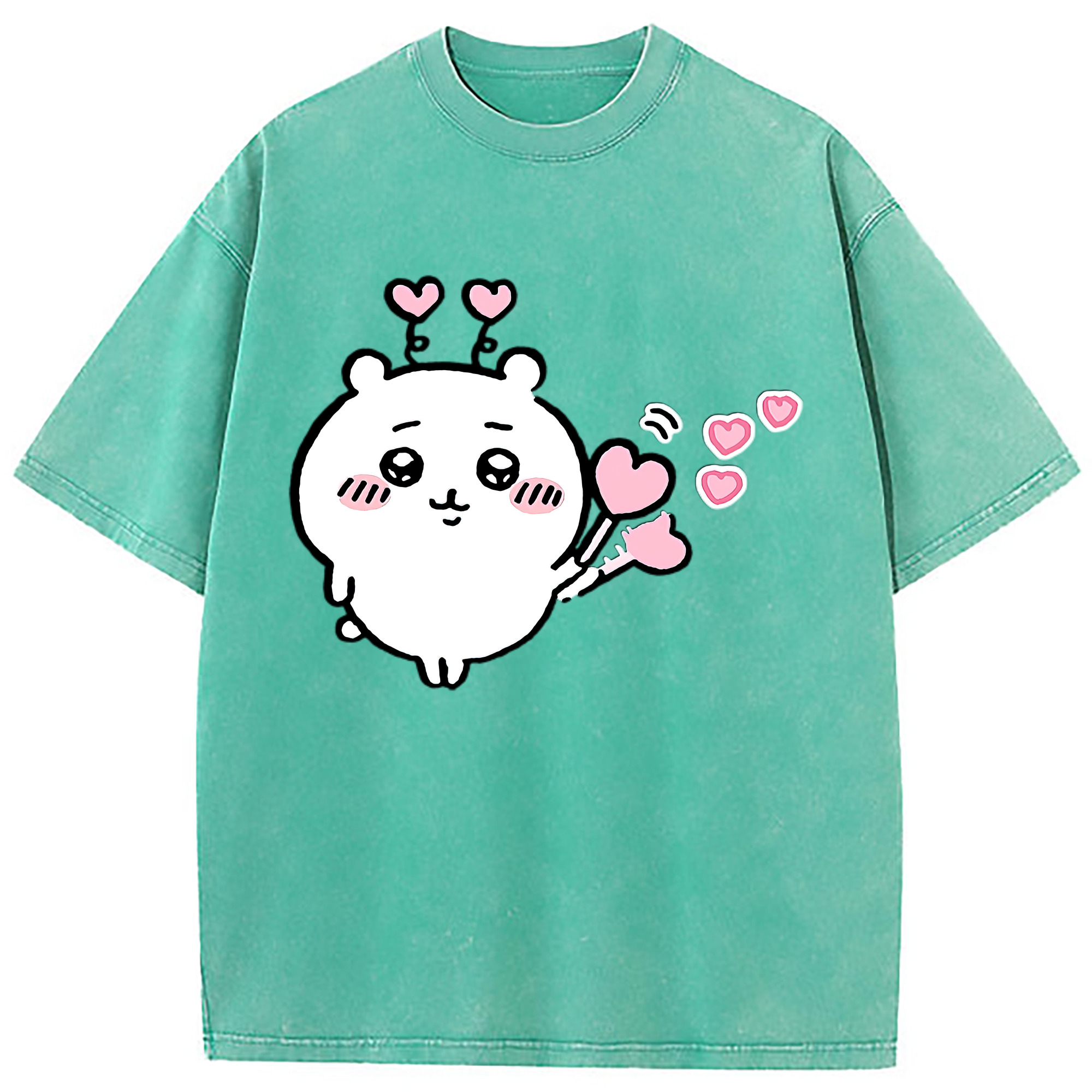 （画像用） ちいかわ ちいかわ Chii-kawa chiikawa 綿100% ヴィンテージ風 半袖Tシャツ（フロントプリント）